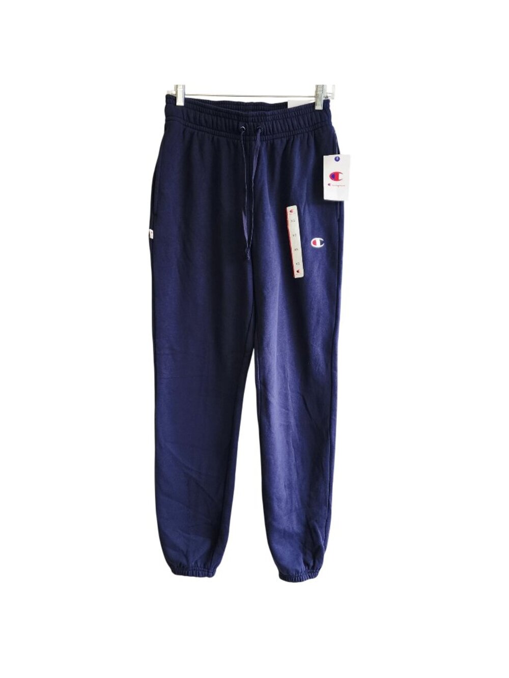 Champion Navy Blue Jogger Sweatpants XS With Elastic Cuffs  Drawstring Waistband